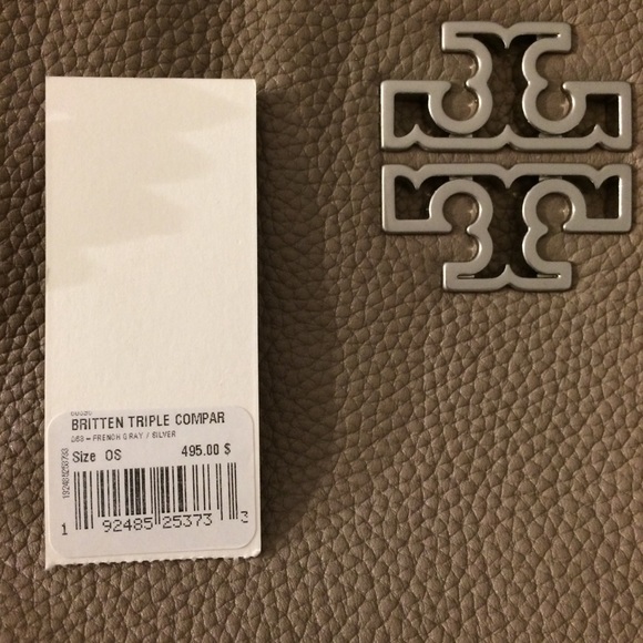 Gray & Silver Tory Burch handbag (NWT) - Picture 4 of 7